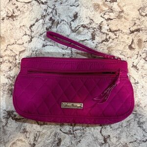 Vera Bradley Quilted Magenta Wristlet Clutch